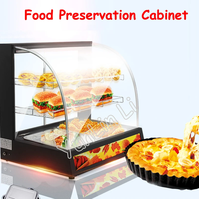 Food Heat Preservation Cabinet Commercial Food Warmer Cooked Food And Pastries Long Lasting Heat Preservation Showcase