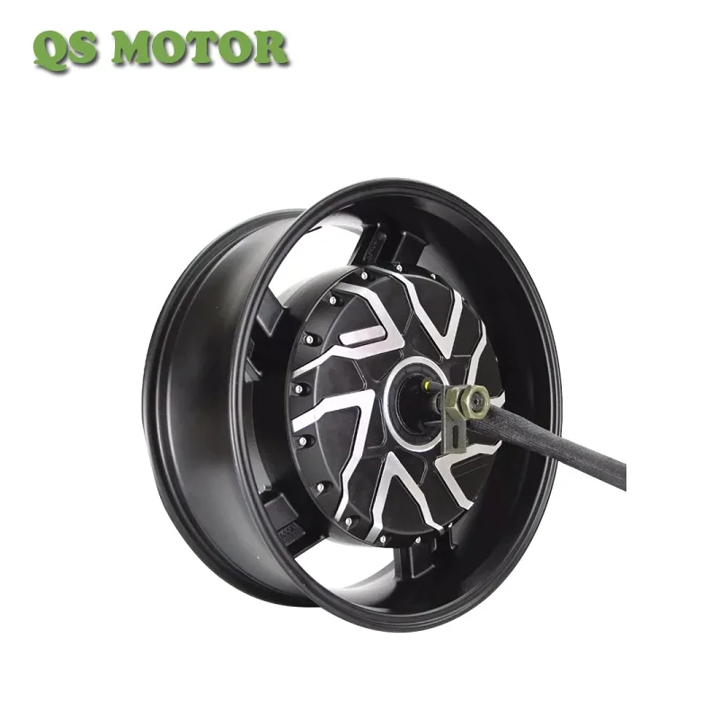 QSMOTOR 12KW 6.0x17inch In-Wheel Hub Motor For Electric Motorcycle Moped