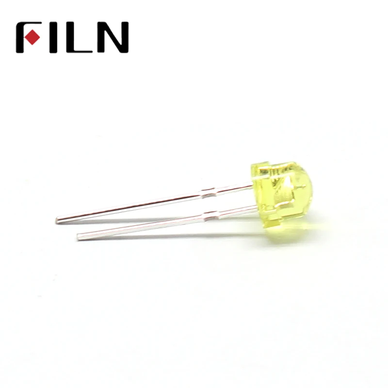 100 pcs/lot 5mm diffus gelb bidirektionale LED Diode Dip Runde Ultra Helle LED-Licht mit 2 pin