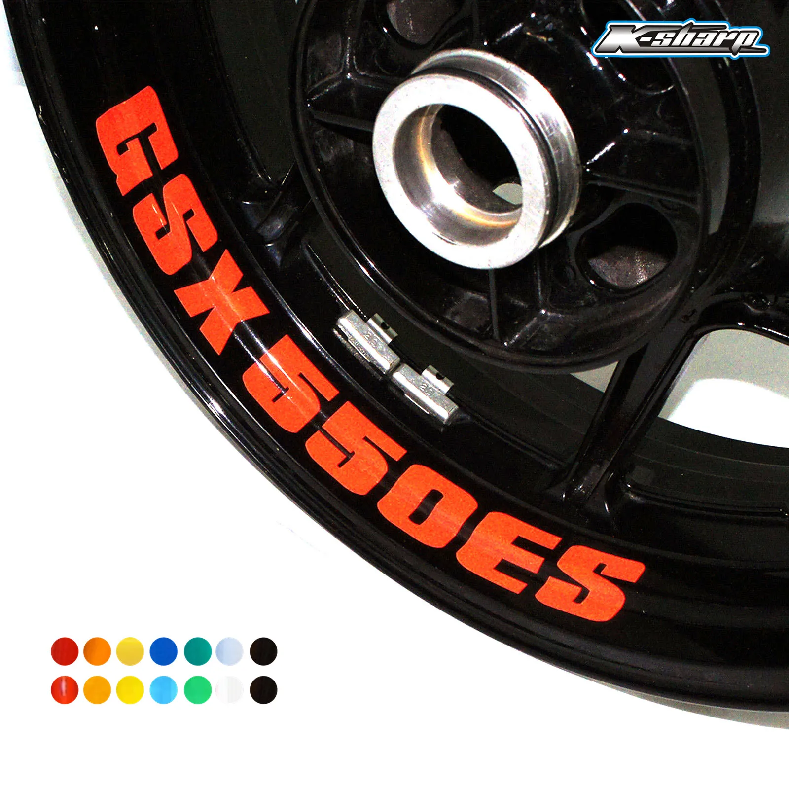 

8 X custon inner rim decals wheel reflective sign Stickers stripes FIT GSX550ES