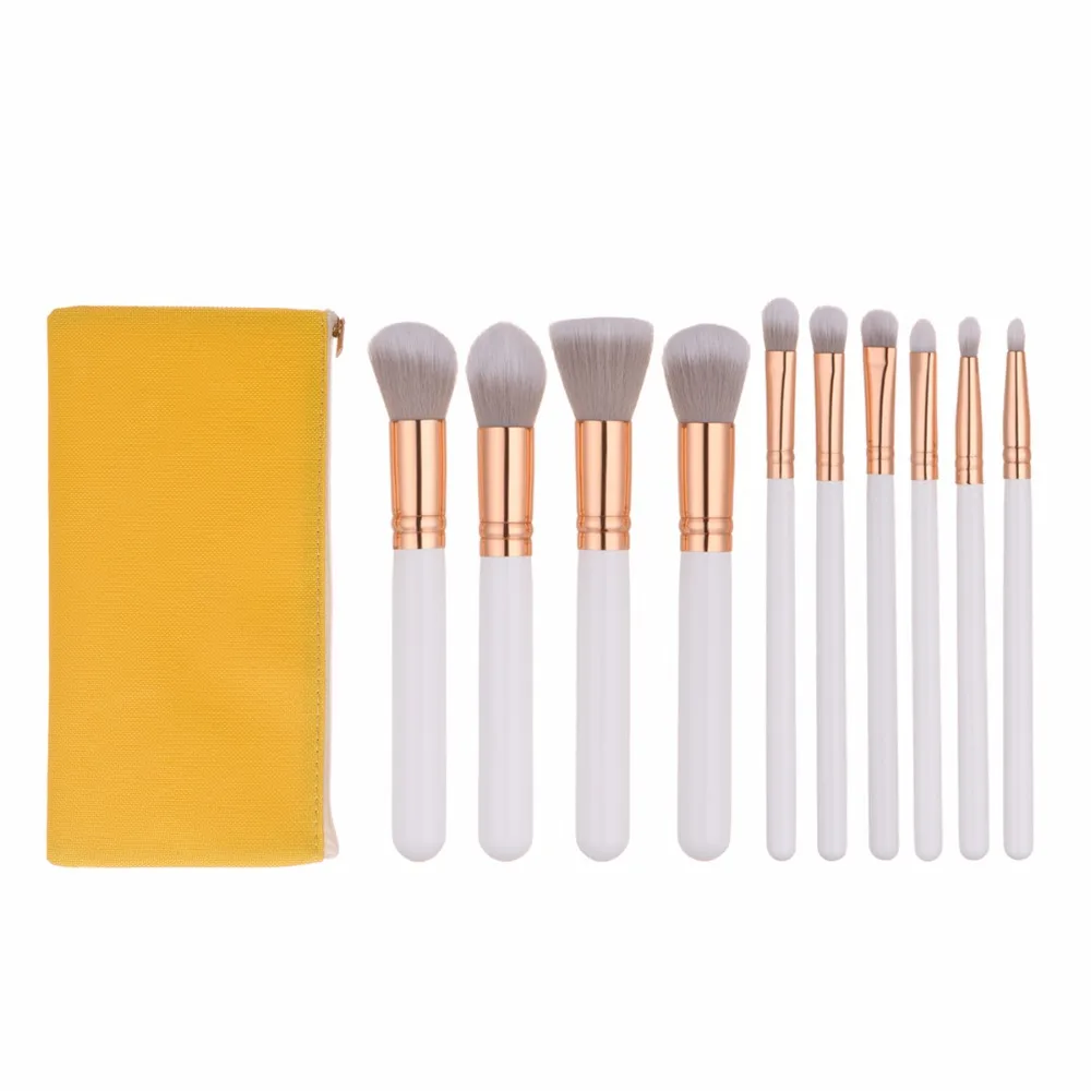 

10PCS Professional Makeup Brushes Set Powder Foundation Beauty Blending Eyebrow Contour Brush maquillaje Borstel