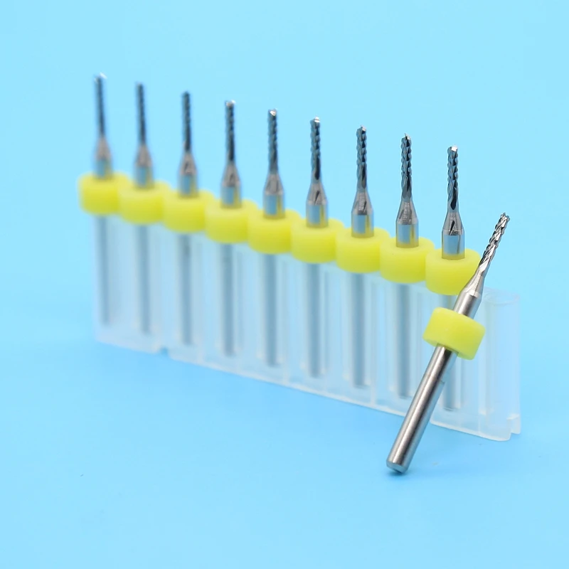 PCB milling cutter 1.5mm 10PCS fish tail milling cutter corn milling cutter tungsten carbide milling cutter Metal cutting