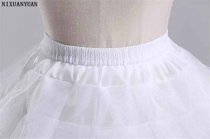 Nixuanyuan criança branco preto curto petticoats 3 camadas hoopless vestido da menina de flor crinoline para underskirt rockabilly tutu