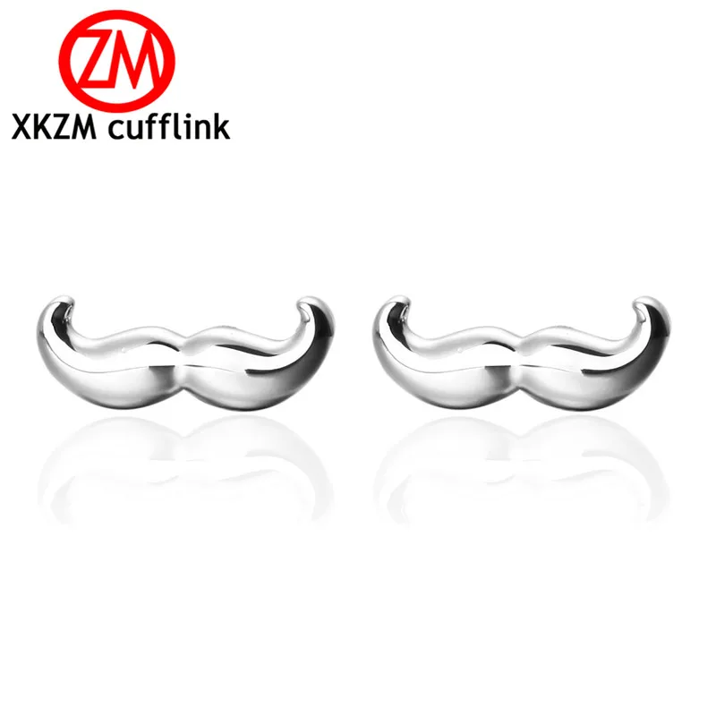 XKZM Fashion Luxury shirt Silvery black beard cufflink for mens Brand cuff buttons cuff links High Quality abotoaduras Jewelry