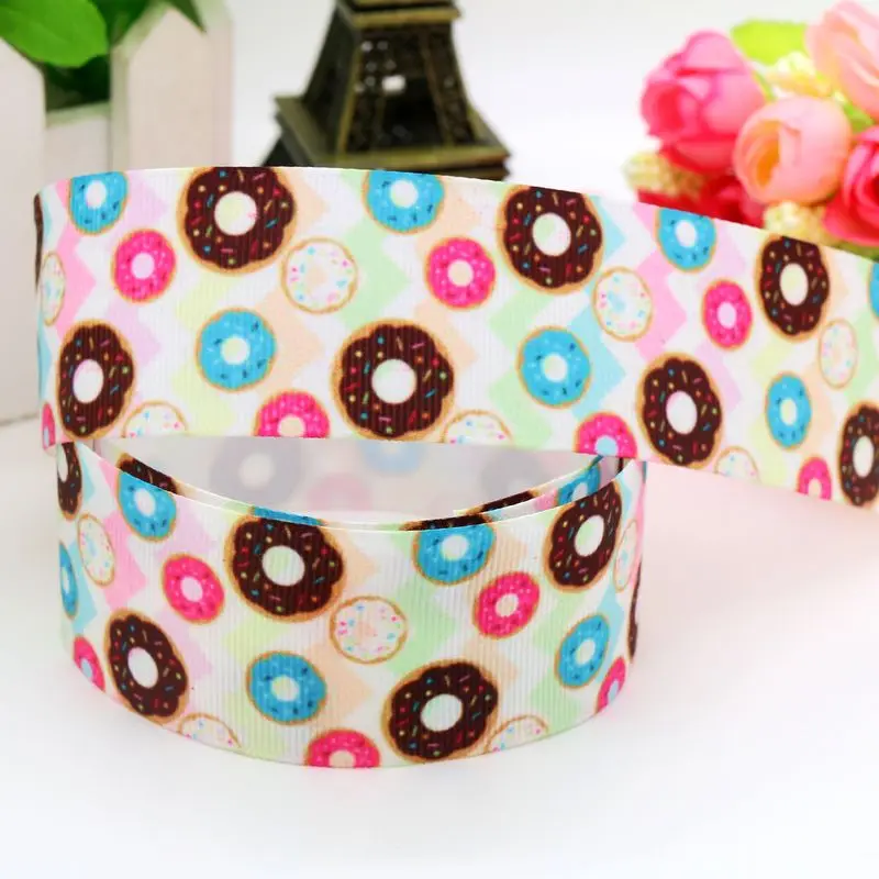 DUWES 1.5''  cupcake doughnut printed grosgrain ribbon hairbow headwear party decoration diy wholesale 38mm D508