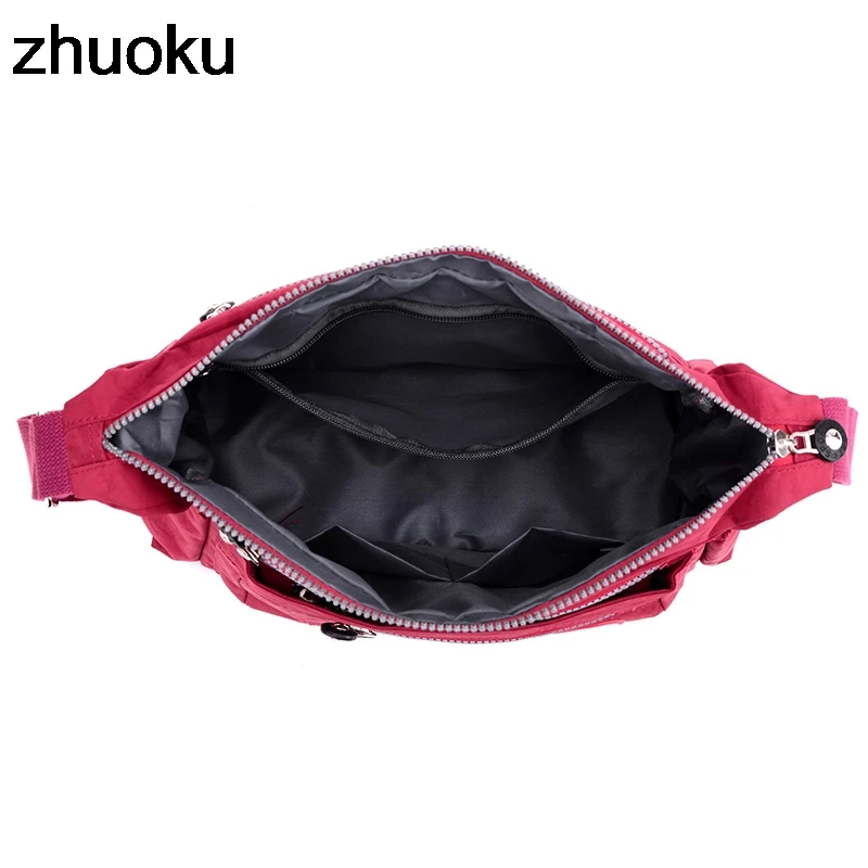 Luxusní ženy kurýr brašna vodotěsný silon bedra pytle ležérní top-handle dámy kabelka cestovní vláčet dámská crossbody brašna