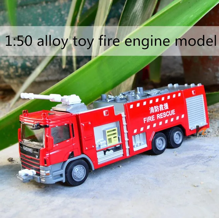 Hot sale car toy model ! 1:50 alloy glide toy fire engine model, Free shipping, Baby educational toys