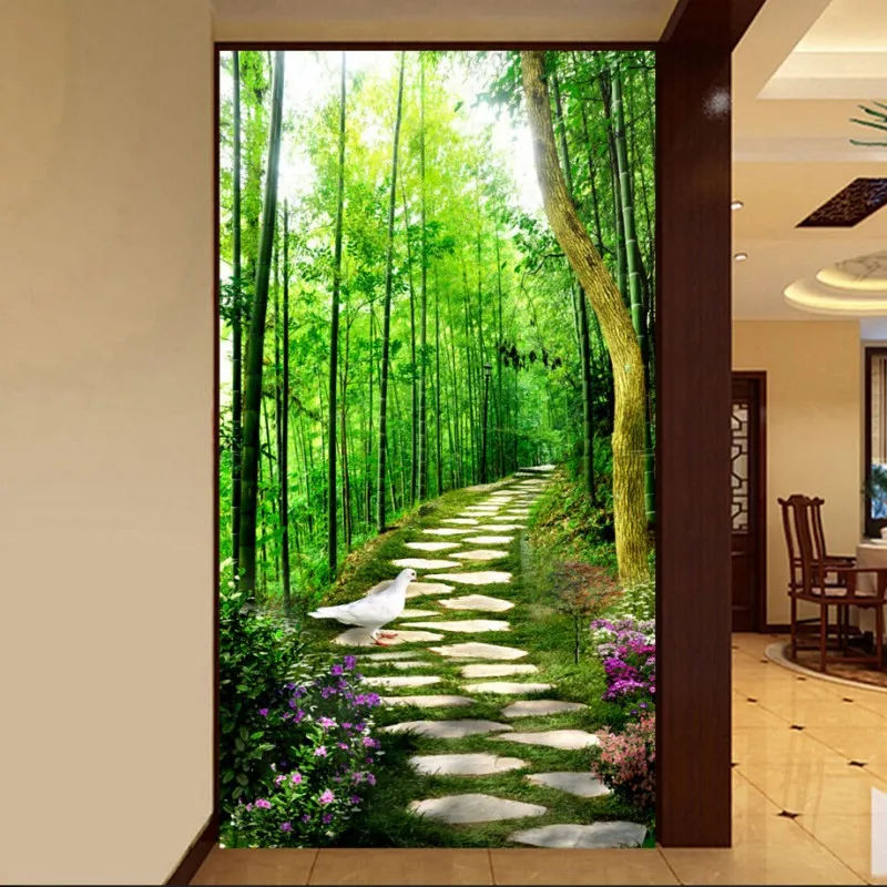 

beibehang papel de parede Custom wallpaper 3D photo mural stereo fresh avenue entrance hallway mural TV background wall paper