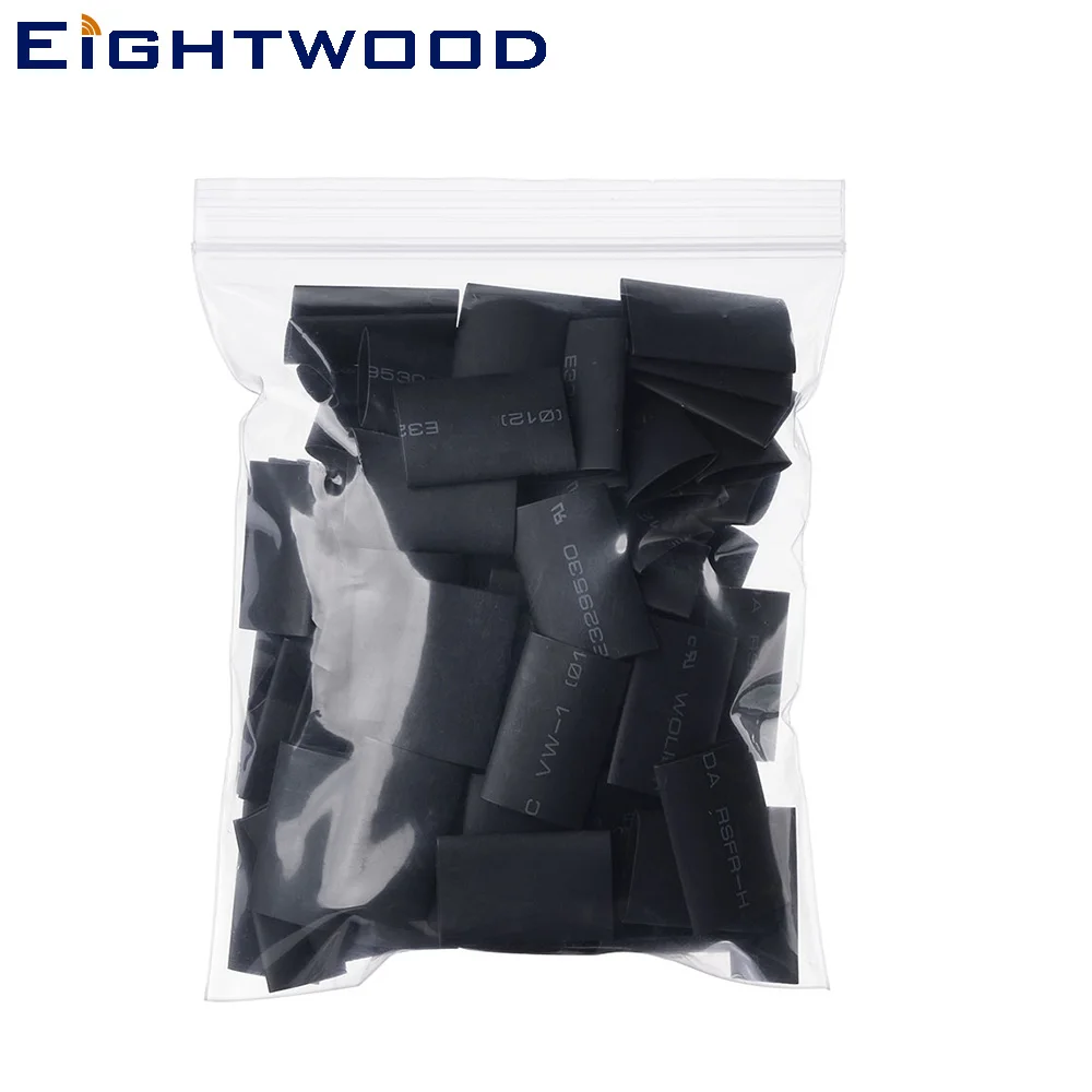 

Eightwood 100PCS Wire Wrap Sleeve 12mm Dia 30 mm Long Heat Shrink Tubing for RG8 LMR400 RF Coaxial Cable Black