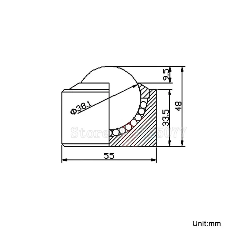 2PCS Heavy Duty Load Bearing 260KG Universal Ball Cylinder Universal Ball Bearing Cattle Eye Ball JF1499