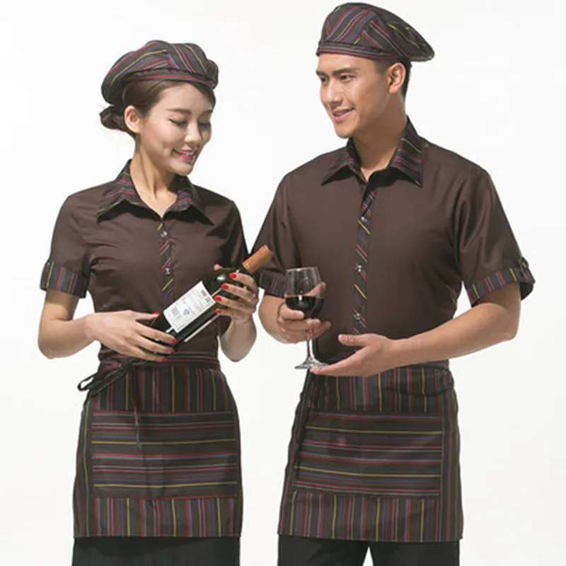 New Cooking suit short-sleeved summer men and women kitchen Western restaurant canteen cake shop hotel chef uniforms tooling