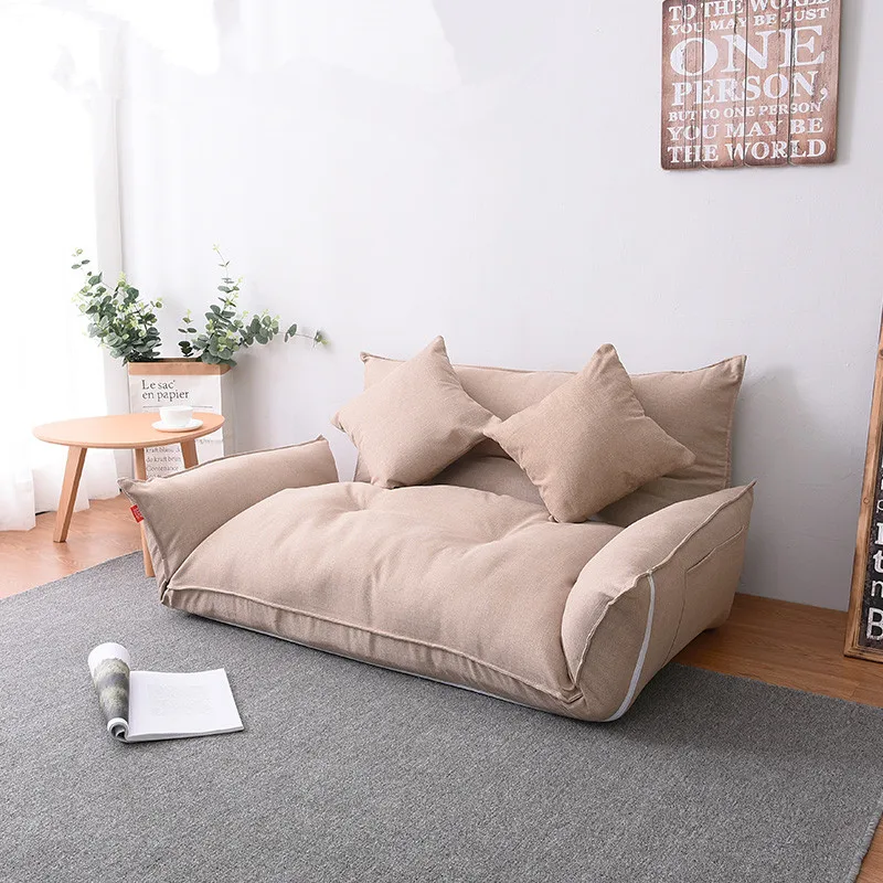 Sofá cama de futón japonés reclinable, mueble de suelo, moderno, plegable, ajustable, para sala de estar