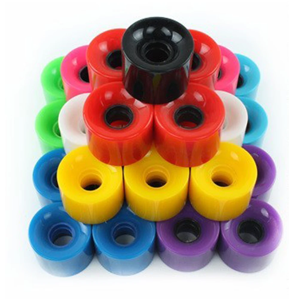 1Set (4 pcs) Blank Pro 60 X 45 mm Pu Cruiser Skateboard Wheels Fit  Mini  Long Skate Board