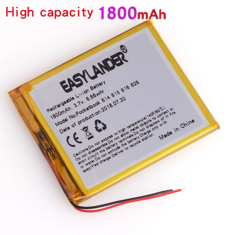 3.7V 1800mAh 4G-15 / 4K-19  li Polymer Battery For PocketBook 614 615  624 626 For Digma E628 R657 R659 Battery Touch Lux 3