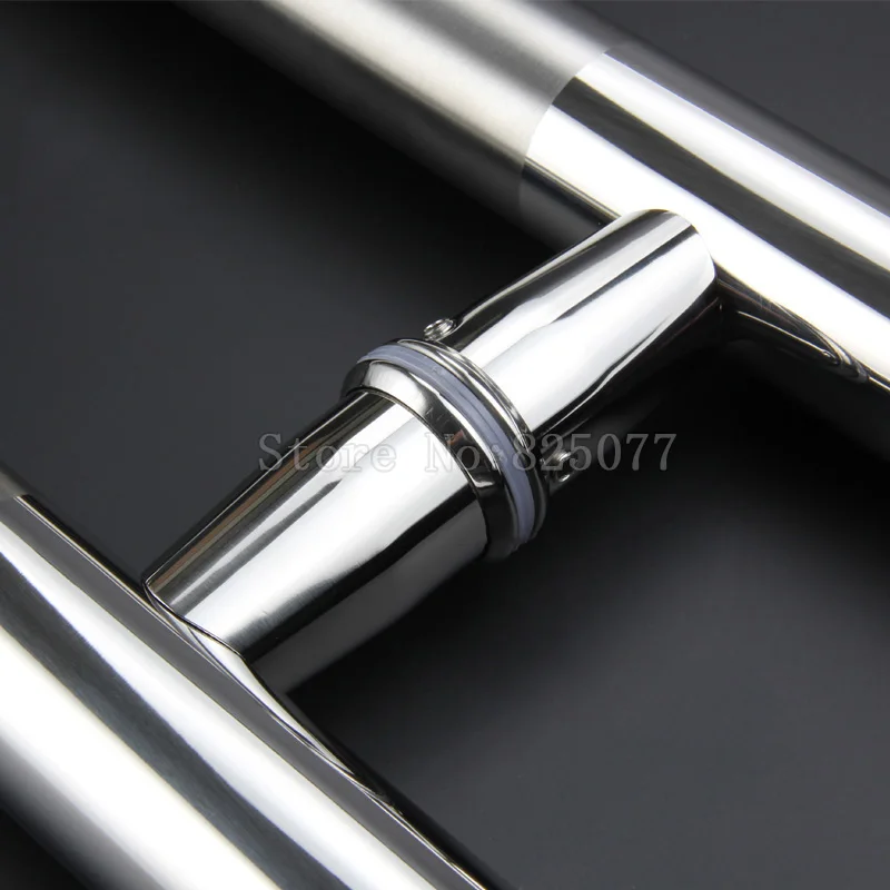 1Pair Frameless glass door stainless steel handle brushed polishing H- shape floor spring door knob 7 Size choose JF1382