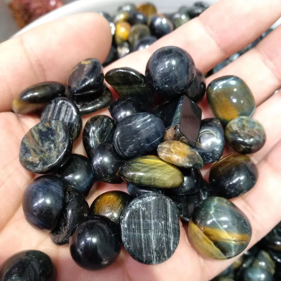 Blue Tiger-Eye Tumbled Stone Crystals Reiki Chakra stone Healing Minerals