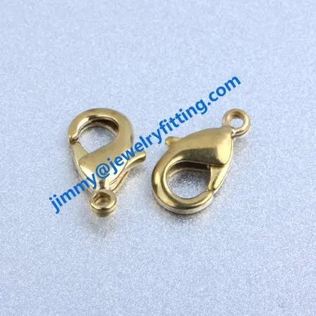 jewelry findings 901# 10mm  raw brass lobster clasps claw clasps wholesale price shipping free 3000pcs