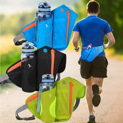 Borsa da corsa sport donna marsupio uomo marsupio borsa tasca per cellulare palestra ciclismo escursionismo passeggiata con borse per bottiglie d'acqua