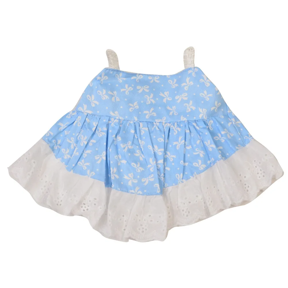 KEIUMI Small Fresh Baby Doll Dress With Blue And White Suit For 22-23 Inch Reborn Doll Girls Clothes Sets Kids DIY Toy