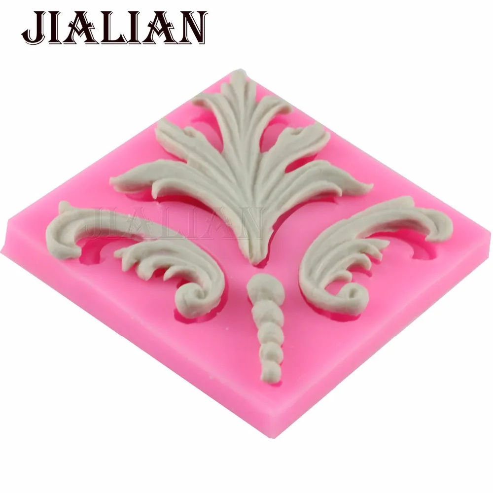 Leaves silicone cake mould flower vine lace chocolate sugar decoration tool for cake turning edge tools T0671