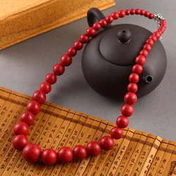 Fashion Personality Red Turquoises Chain Necklaces Big Small Round Stone Beaded Necklace for Women Statement Choker Jewelry