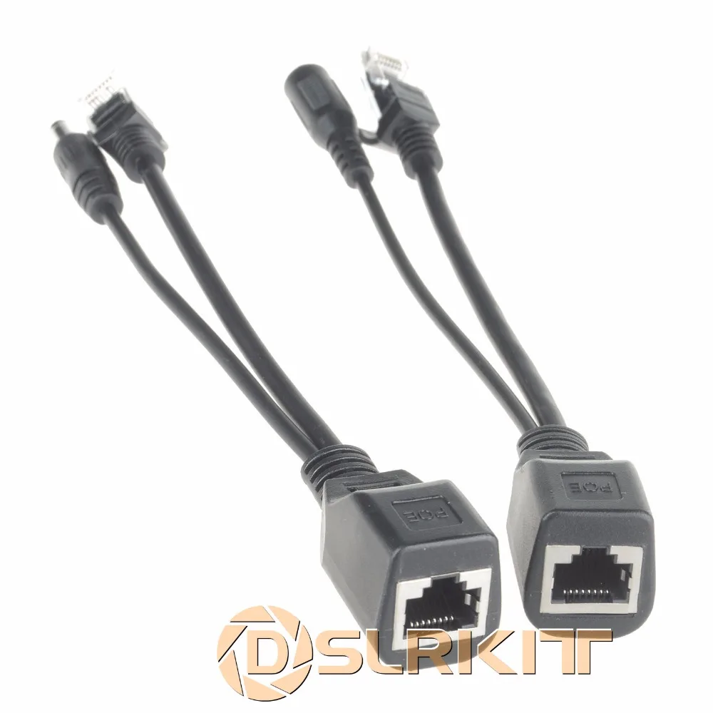 Imagem -03 - Adaptador Poe Cabo de Alimentação Passiva sobre Ethernet 20 Peças 10 Pares Injetor Poe Mais Kit Divisor de Vídeo