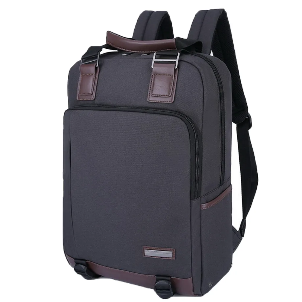 

Laptop Backpack For 15.6 Inch Women Men Business Bag Color Grey & Black Gray Oxford & Micro Fiber Leather Material