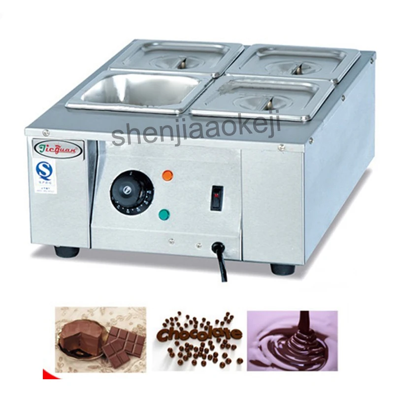 Commercial 4 Lattices Chocolate melting pots  EH-24  Chocolate melting machine 4 grid chocolate melting oven 220v 1500w 1pc