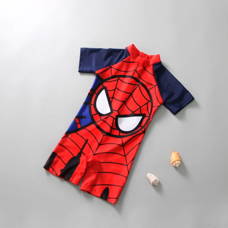 Boys Swimsuit 1-7 Years Baby Swimming Suit Trunks One Piece Swimsuits for Kids Bathing Suit  Short Sleeve Cartoon Costume