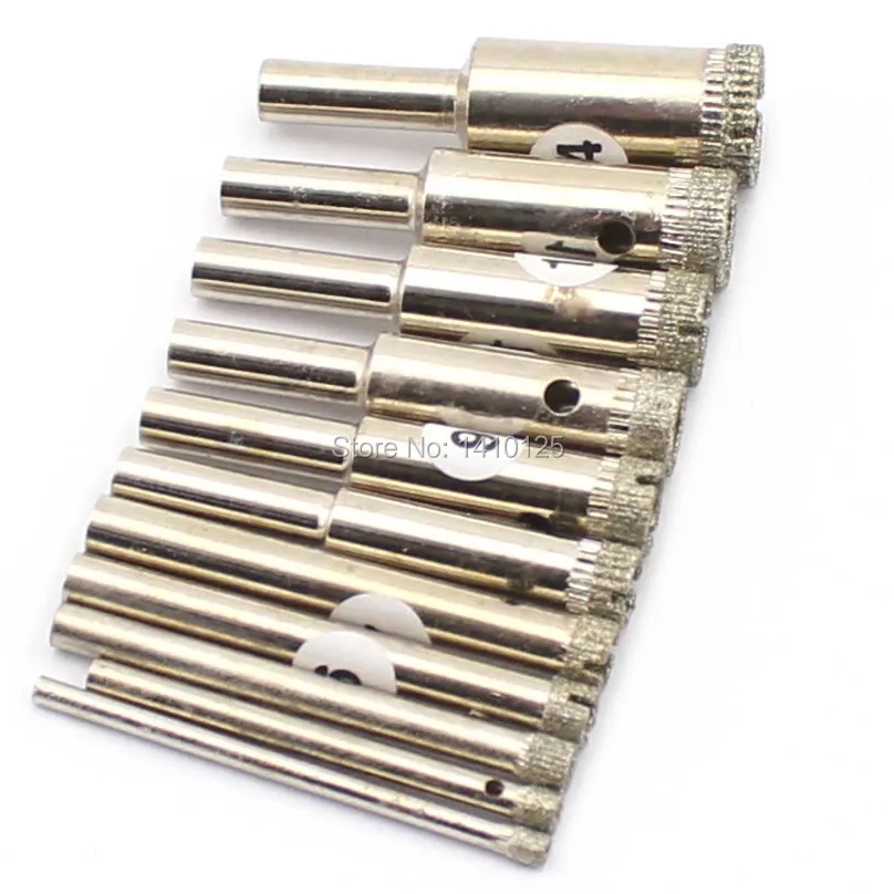 11Pcs 3 4 5 6 7 8 9 10 11 12 14 mm Diamond Core Drill Bit Coated Hole Cutter Saw Masonry Drilling Glass Tile Marble Granite