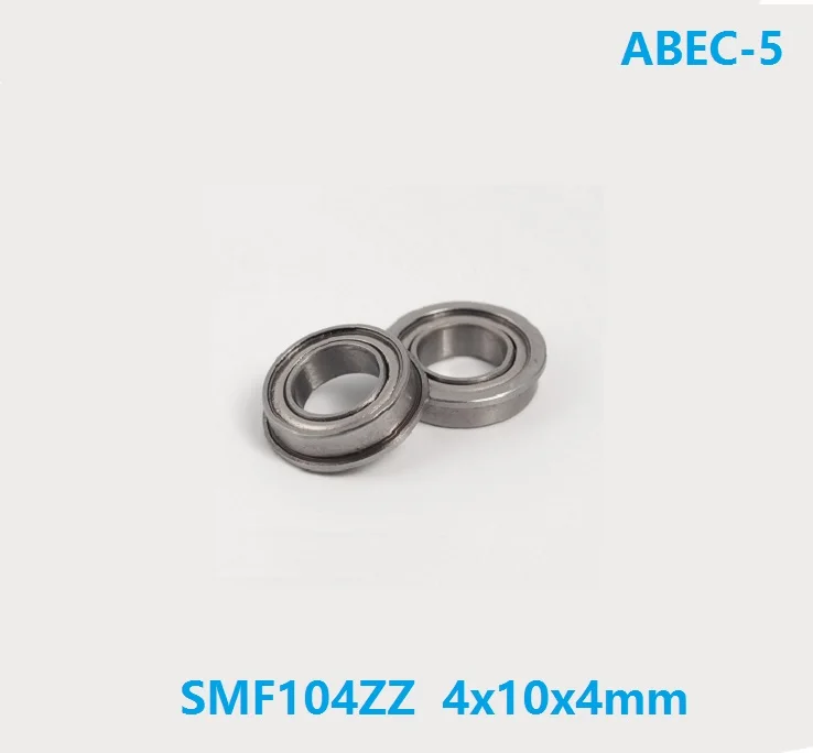 

50pcs SMF104ZZ S MF104ZZ ABEC-5 4x10x4 mm Stainless Steel SUS440C Flange Deep Groove Ball bearing shielded 4*10*4mm MF104 ZZ Z