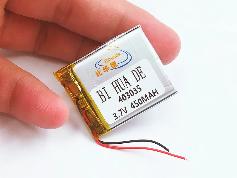 Li-Po 1pcs [SD] 3.7V,450mAH,[403035] Polymer lithium ion / Li-ion battery for TOY,POWER BANK,GPS,mp3,mp4,cell phone,speaker