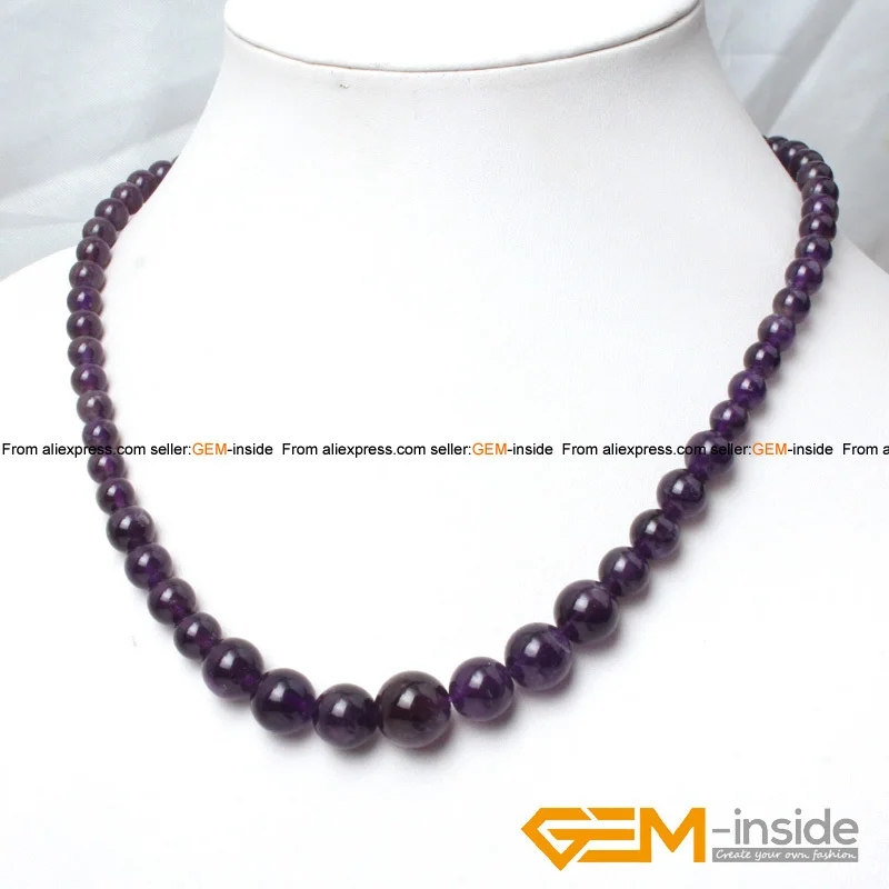 Round Graduated Natural Stone Beads For Jewelry Making Strand 15 Inches Loose DIY Necklace