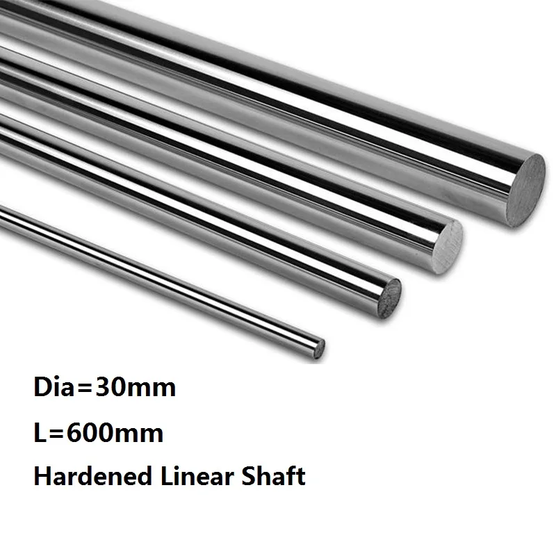 

4pcs/lot Dia 30mm shaft 600mm long Chromed plated linear shaft hardened shaft rod bar rail guide for 3d printer cnc parts