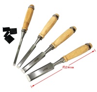 New 4pcs/Set Carving Set Wood gouge Chisel Woodworking Tool 6,12,18,24mm