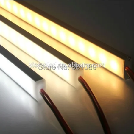 10pcs a lot, LED Cabinet light bar, 0.5m with 36pcs 5630 smd led, 10W, clear cover and milky diffuse cover are avaiable