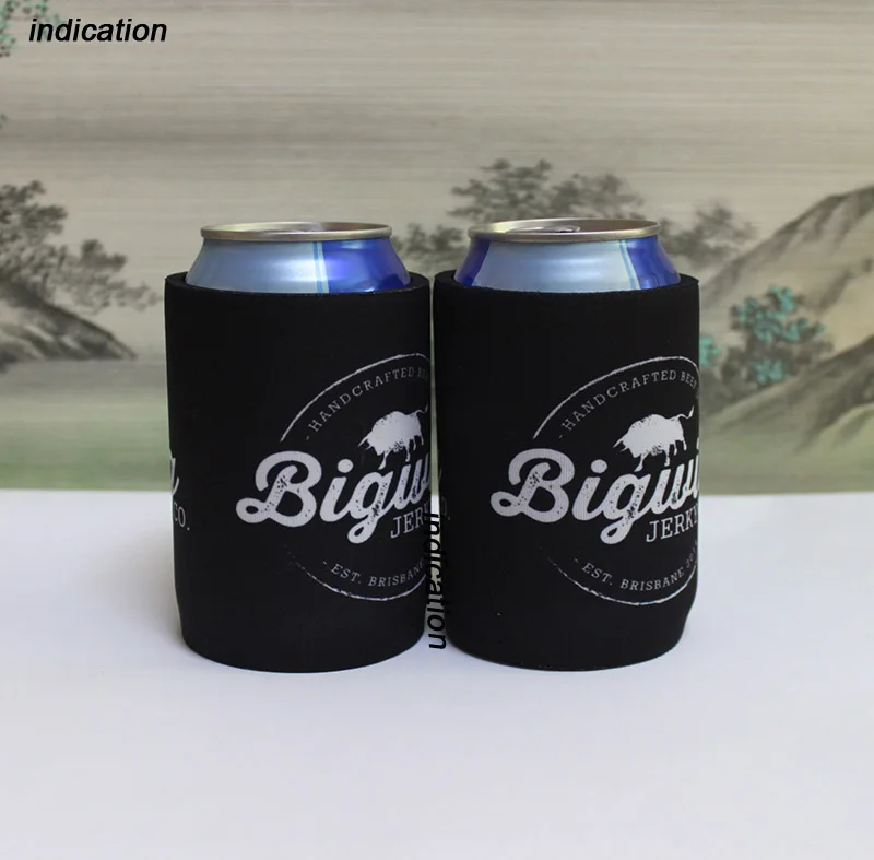 

1000pcs/lot Stubby Holder Customized Your LOGO Print Neoprene Beer Can Coolers Thermal Cooler Bag For Wedding Gifts Party Camp