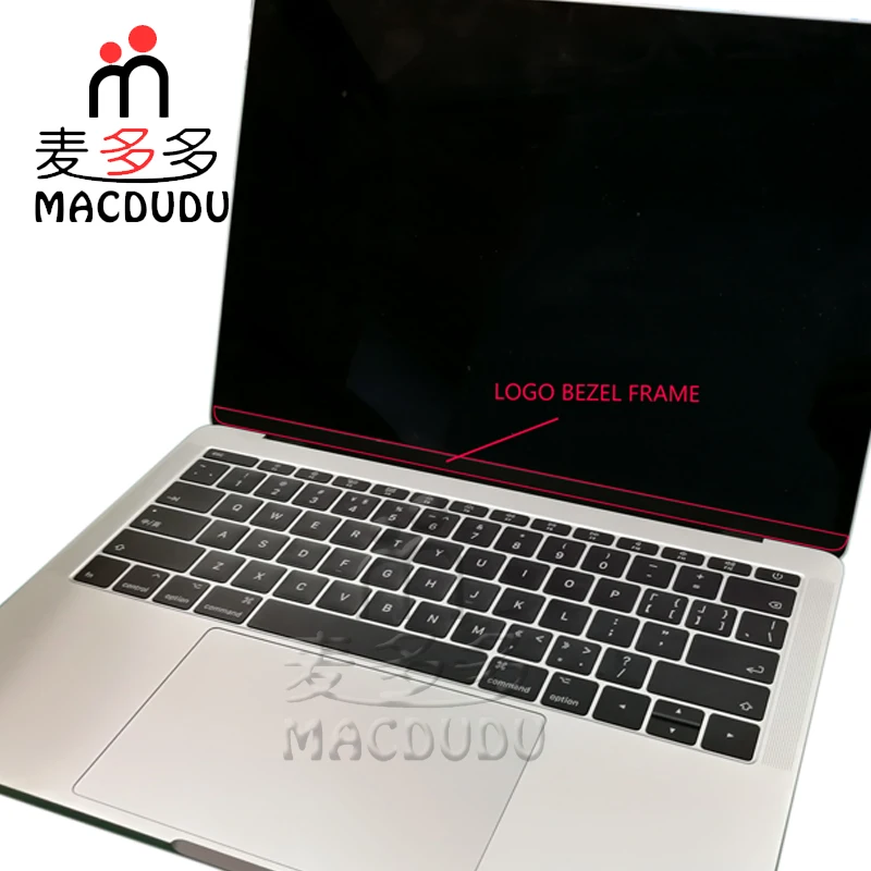 New LOGO Baffle Replacement LCD Screen Trim Bezel Acrylic Front Cover For Macbook Pro 13