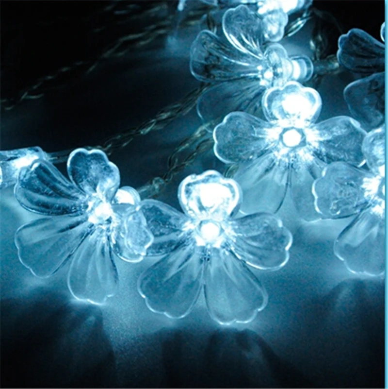 Einzigartige Romantische Urlaub Hochzeit Weihnachten Baum Dekoration Led Künstliche Blume Girlande String Licht, 10m 220v H-22