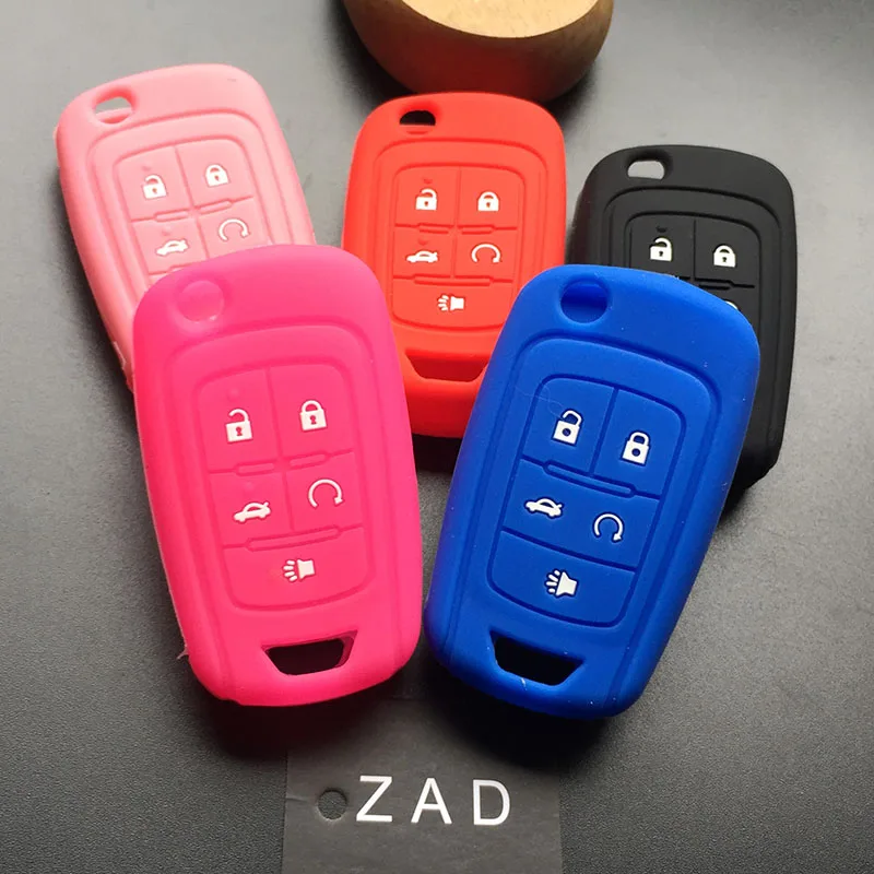 ZAD silicone car key cover case For Buick Lacrosse Flip Excelle Verano La Crosse Regal for Chevrolet Cruze Equinox Camaro Sonic