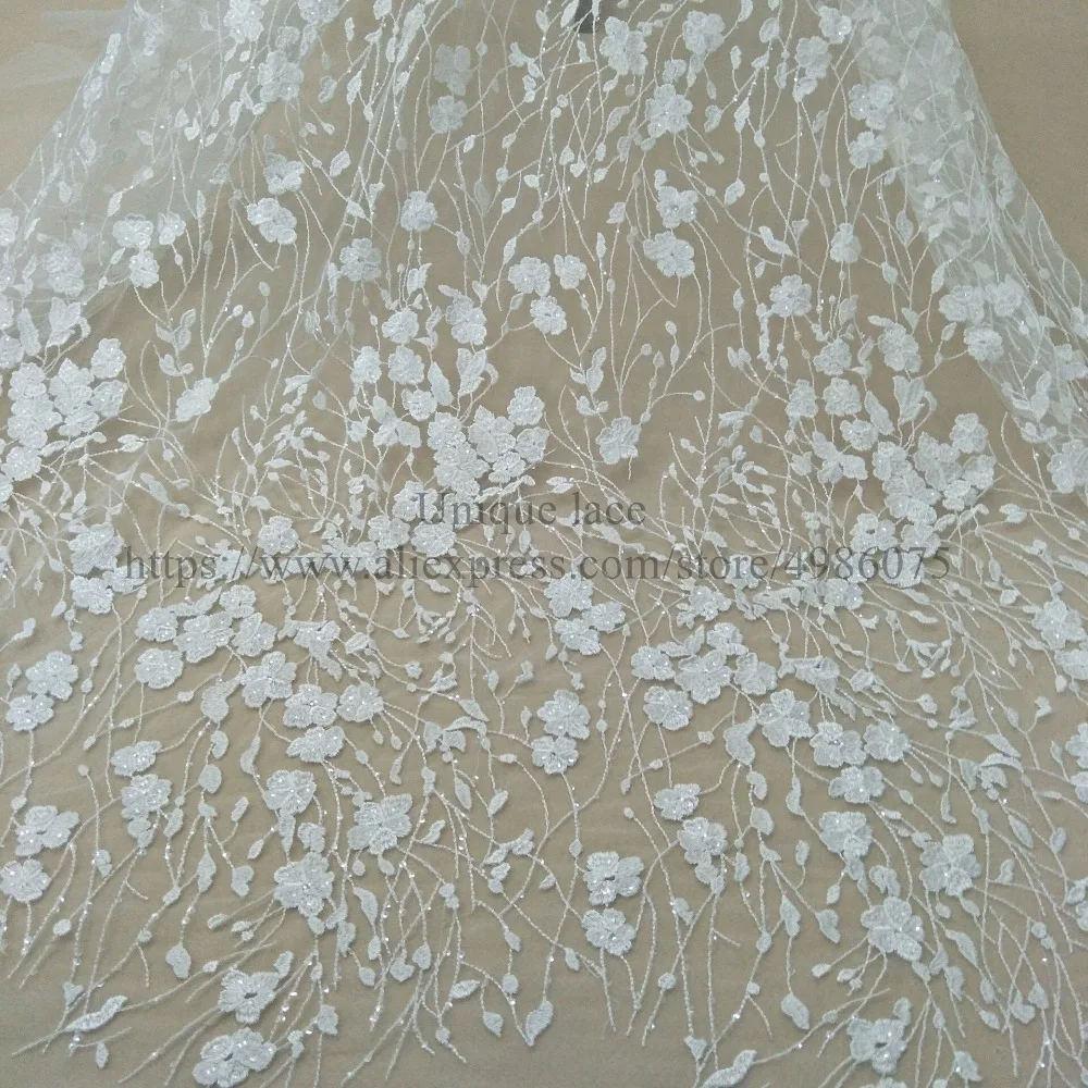 2019 Fashion gown lace bridal lace fabric rayon ivory lace fabric 130cm lace fabric elegent dress fabric sell by yar