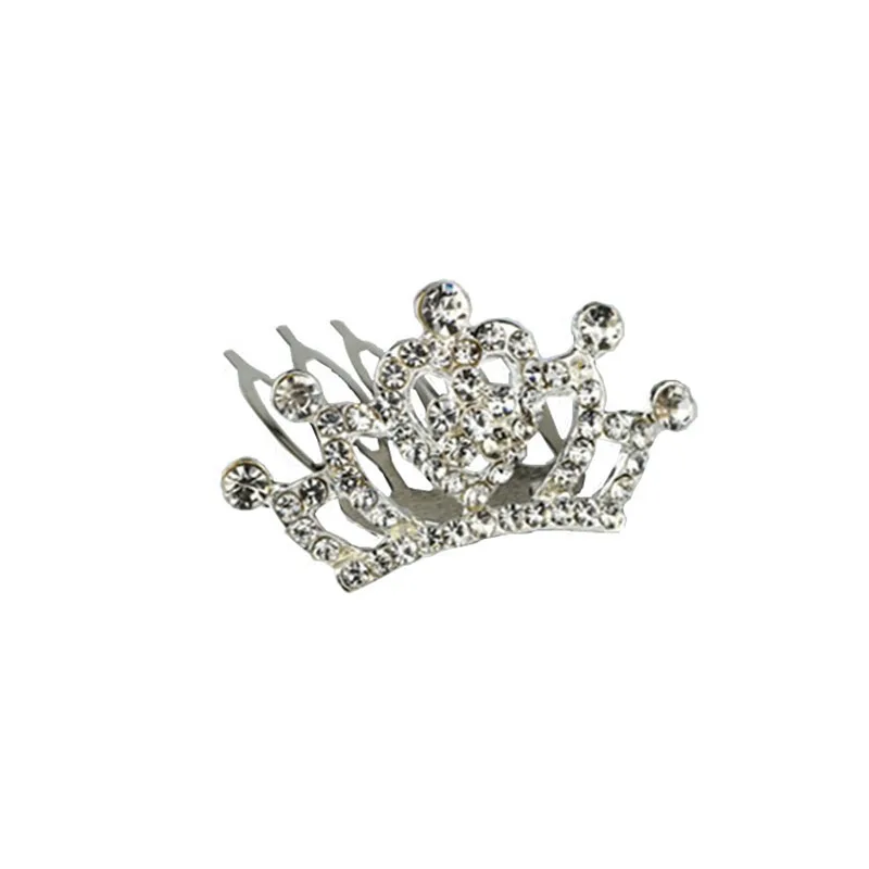 Shiny Rhinestone Hair Clip Small Girls Diadem Crown Tiara Children Head Hair Jewelry Accessories for Hair Ornaments Baby Hairpin