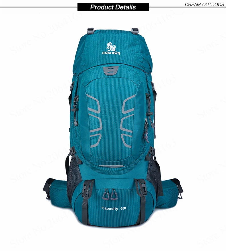 60L Wasserdicht Klettern Wandern Outdoor Rucksack Frauen & Männer Tasche Camping Bergsteigen Rucksack Sport Bike Reisetaschen – Detail 2