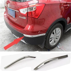 CAR STYLING ACCESSORIES FOR SUZUKI SX4 S-CROSS 2015 2016 2017 2018 ABS CHROME REAR BUMPER CORNER PROTECTOR COVER GARNISH Sticker