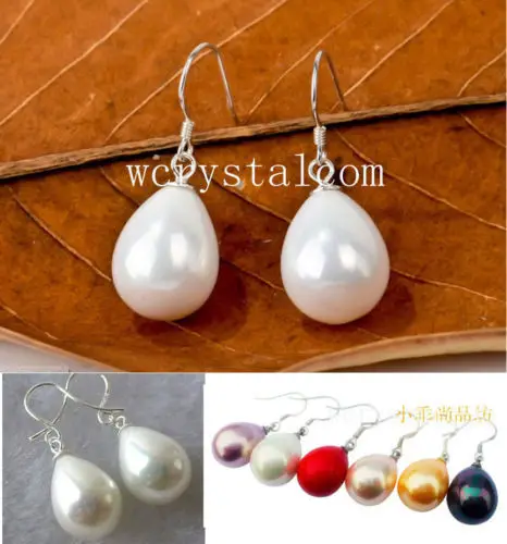 

Nice Drop Teardrop Natural Sea Shell Pearls Earrings Wholesale Lot