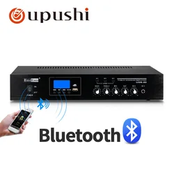 Oupushi 80W bluetooth audio amplifier 3 zone Pa stereo amp 100V digital power amplifier board with USB MP3 speakers