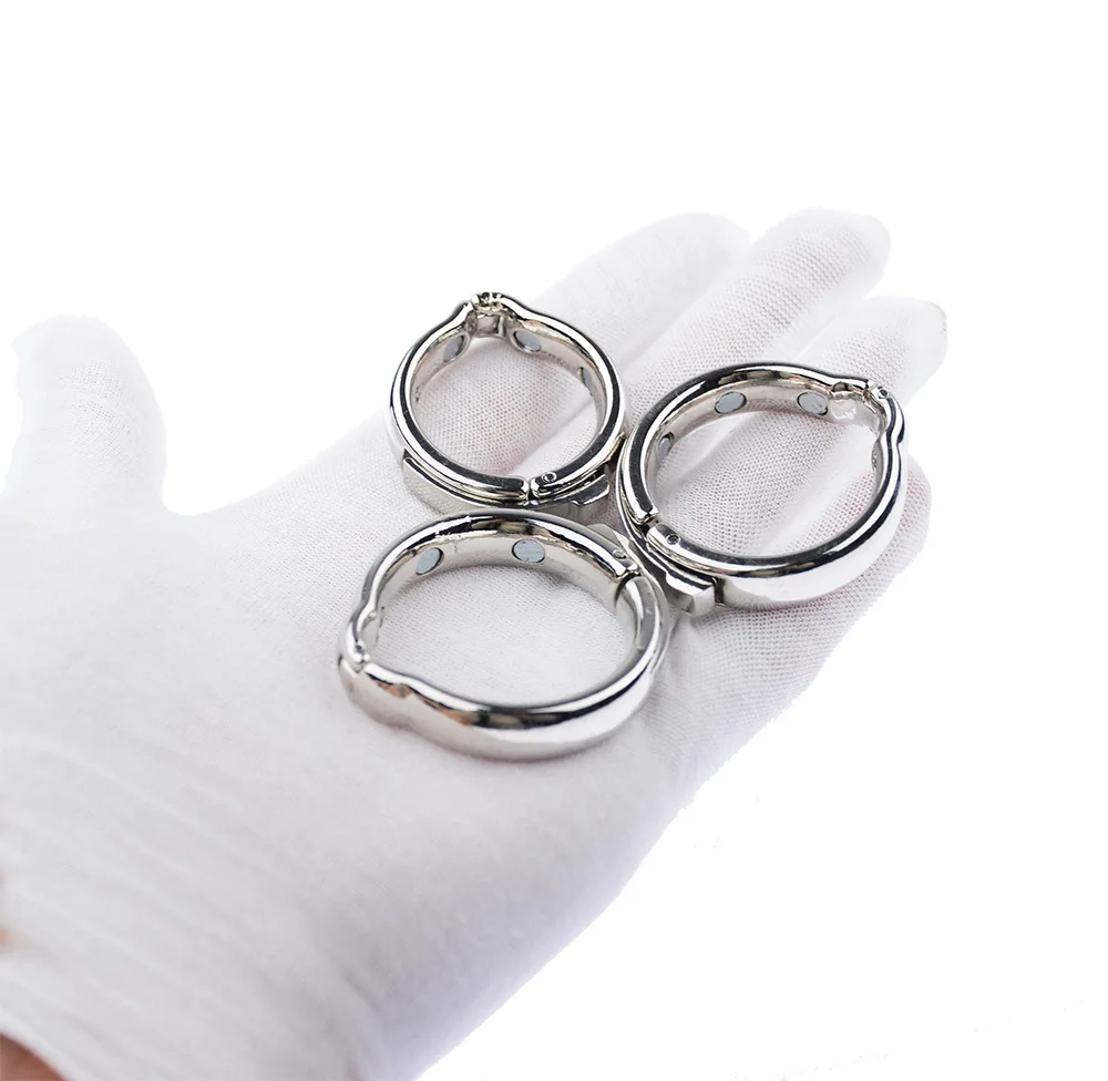 Metal Cock Ring Glans Ring Adjustable 5 Size Magnetic Sheath Compound Male Circumcision Ring V Type Penis Ring Sex Toys for Men