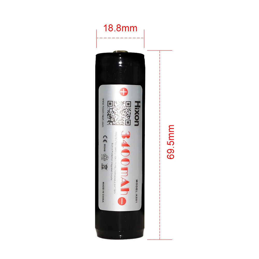 18650 3400mAh Li Ion Protected Rechargeable Battery With Original Sanyo Cell For Olight M22 M3X S20 A02 NiteCore Flashlights