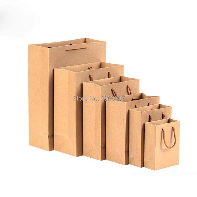 200pcs/lot 12*16*5.7cm Fashion Small Shopping Bags Jewelry Sets Handle Bag Wedding Gift Scarves Kraft Paper Pouch