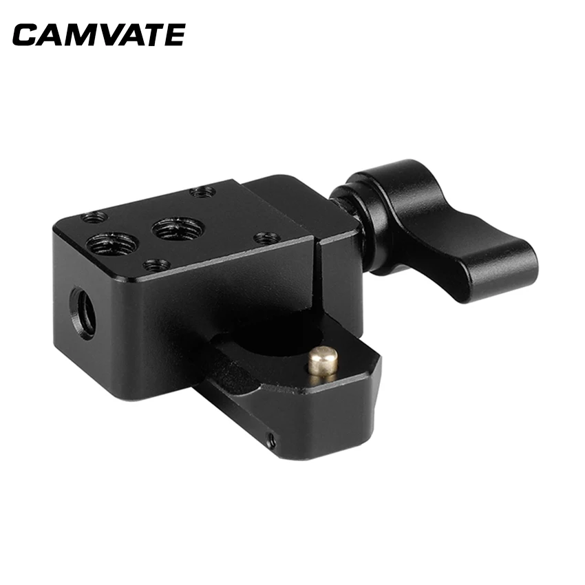 CAMVATE Set di morsetti e binari NATO a sgancio rapido per accessori per gabbie per fotocamera DSLR Maniglia per monitor con braccio magico Supporto per microfono per luce video